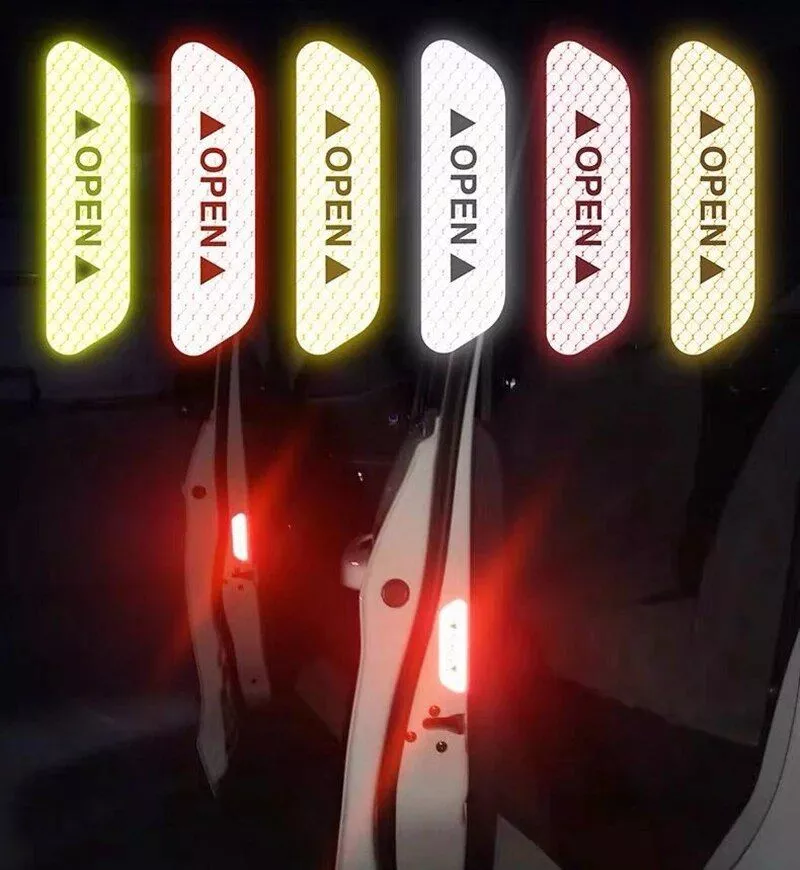 Audi & Nissan Reflective Car Door Safety Stickers - Image 3