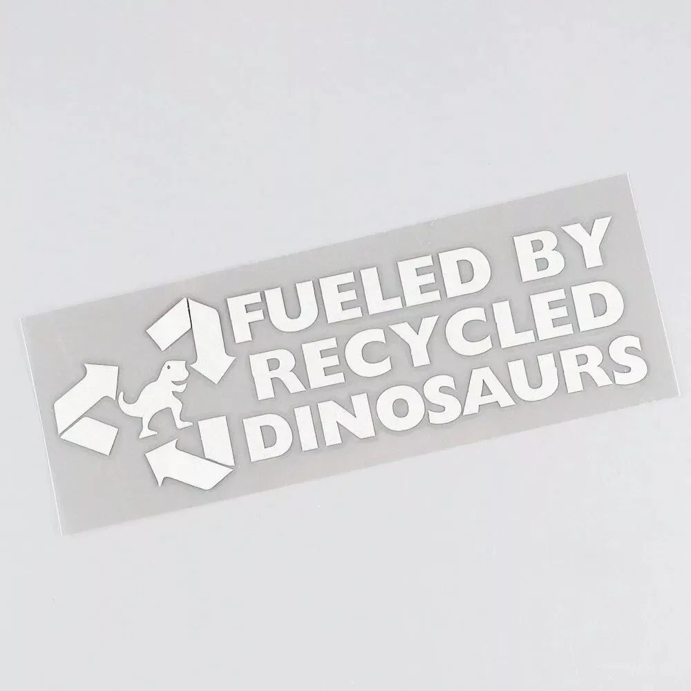 Recycled Dinosaurs - Eco-Inspired Vinyl Car Decal - Image 4
