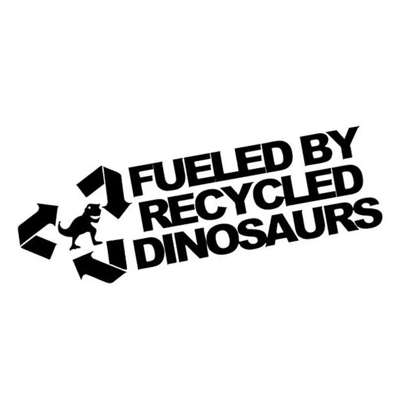 Recycled Dinosaurs - Eco-Inspired Vinyl Car Decal - Image 2