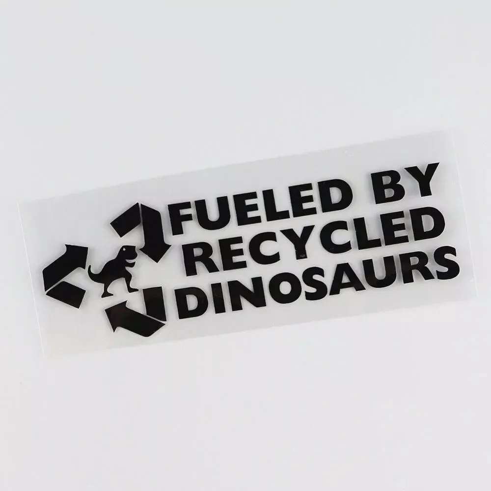 Recycled Dinosaurs - Eco-Inspired Vinyl Car Decal - Image 3