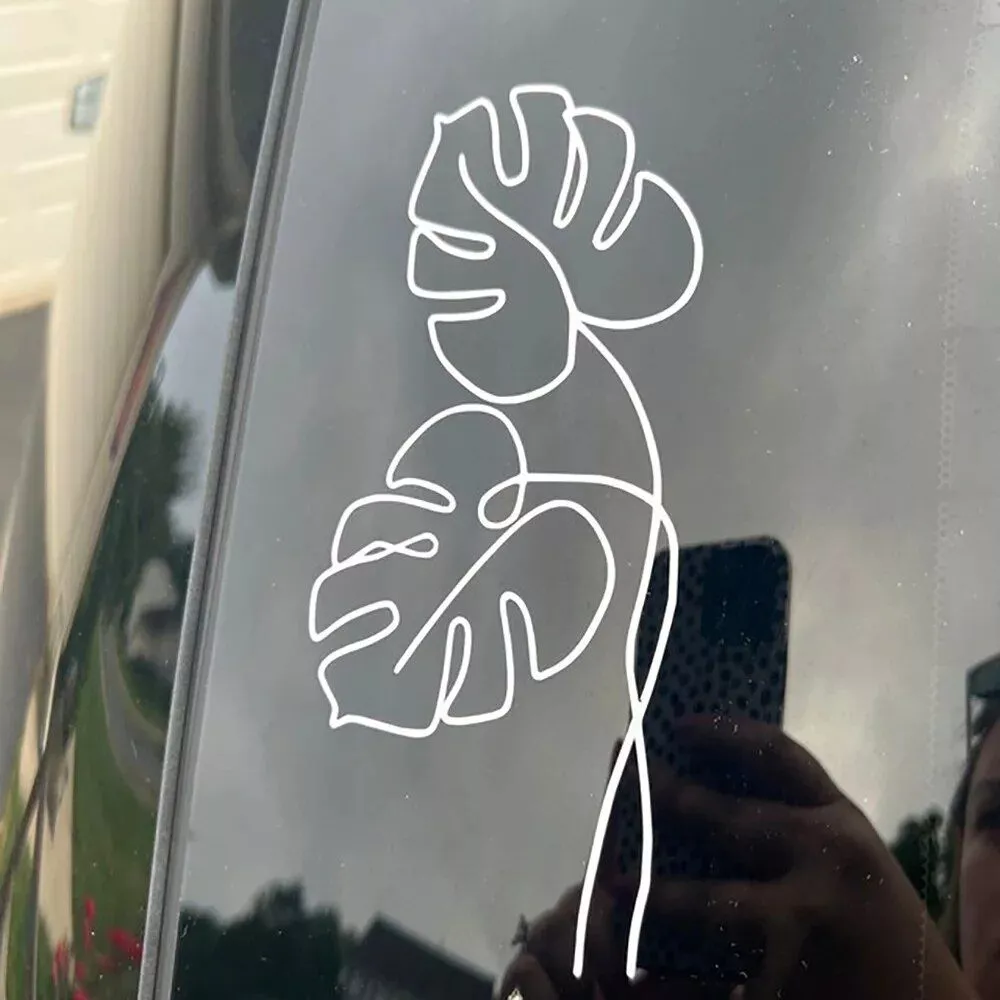Chic Monstera Leaf Vinyl Decal - Image 3