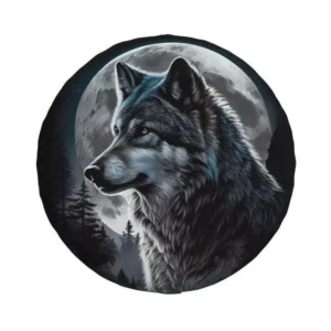 Wild Spirit Wolf Tire Cover – Custom Protector for 4x4, Trailer, RV Wheels