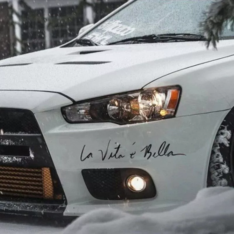 La Vita E Bella Life Quote Car Sticker - Image 4