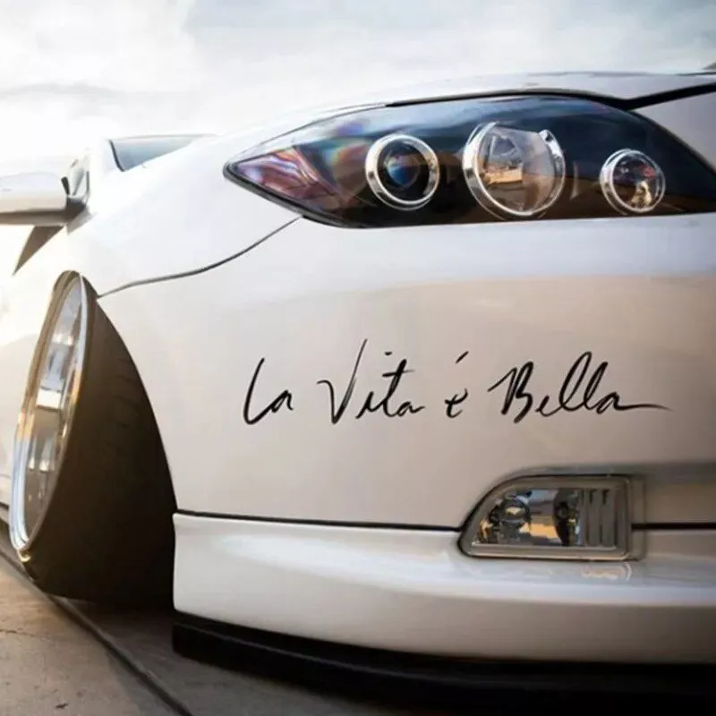La Vita E Bella Life Quote Car Sticker - Image 2