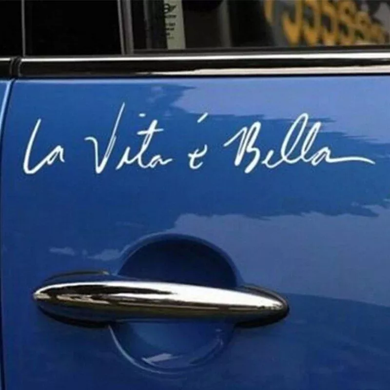La Vita E Bella Life Quote Car Sticker - Image 5