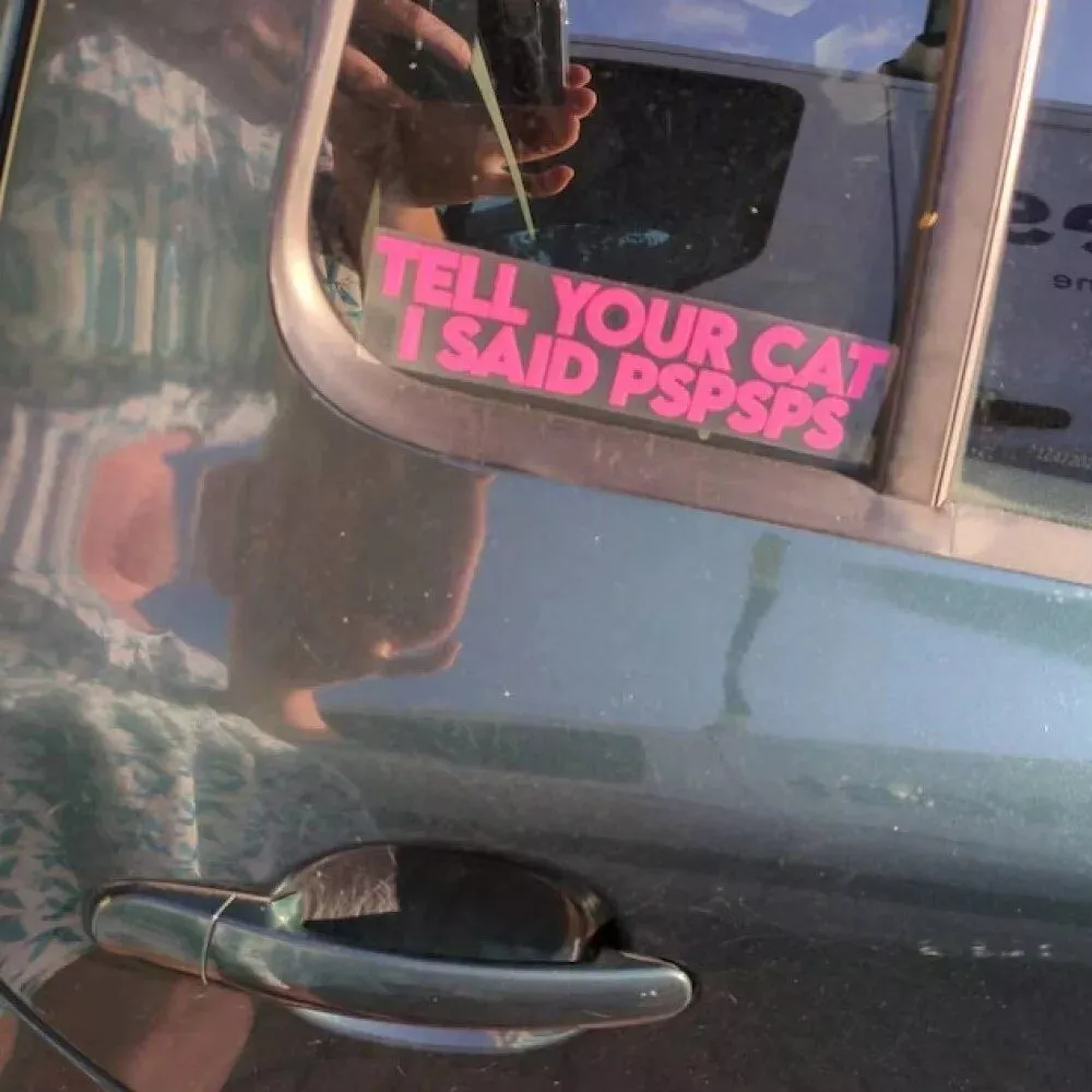 Cat Humor Car Decal – "Pspsps" Cat Whisperer Vinyl Sticker - Image 6