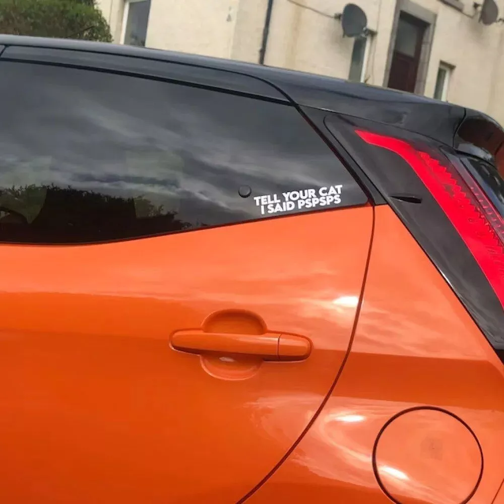 Cat Humor Car Decal – "Pspsps" Cat Whisperer Vinyl Sticker - Image 4