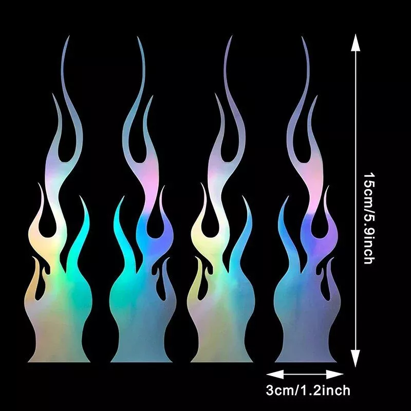 Flame Design Reflective Safety Tape for Cars and Motorcycles - Image 6