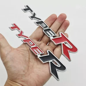 3D Metal Car Emblem Badge Type R & S Grill and Trunk Decal