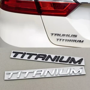 3D Titanium Metal Car Badge Emblem Sticker for Trunk – Custom Car Accessory