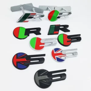 3D Metal Car R/S Logo Emblem Badge for Jaguar XE XF XJR XFR – Grille, Fender, Trunk Decals