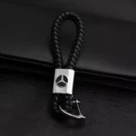 Genuine Leather Car Key Chain with Metal Keyring for Mercedes-Benz 3 10522-930254.webp