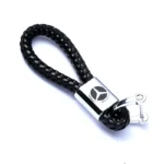 Genuine Leather Car Key Chain with Metal Keyring for Mercedes-Benz 6 10522 b64b16