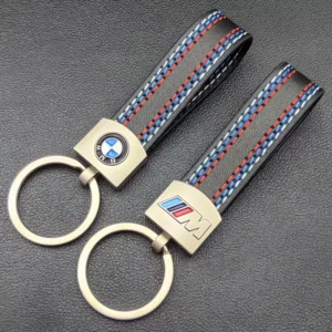 Leather M Logo Keychain for BMW