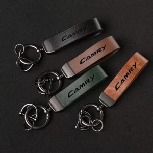 Luxury Genuine Leather Keychain for Toyota Camry - Premium Car Key Holder