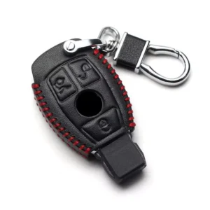 Premium Genuine Leather Mercedes Benz Key Cover – Luxury Protective Keychain Case