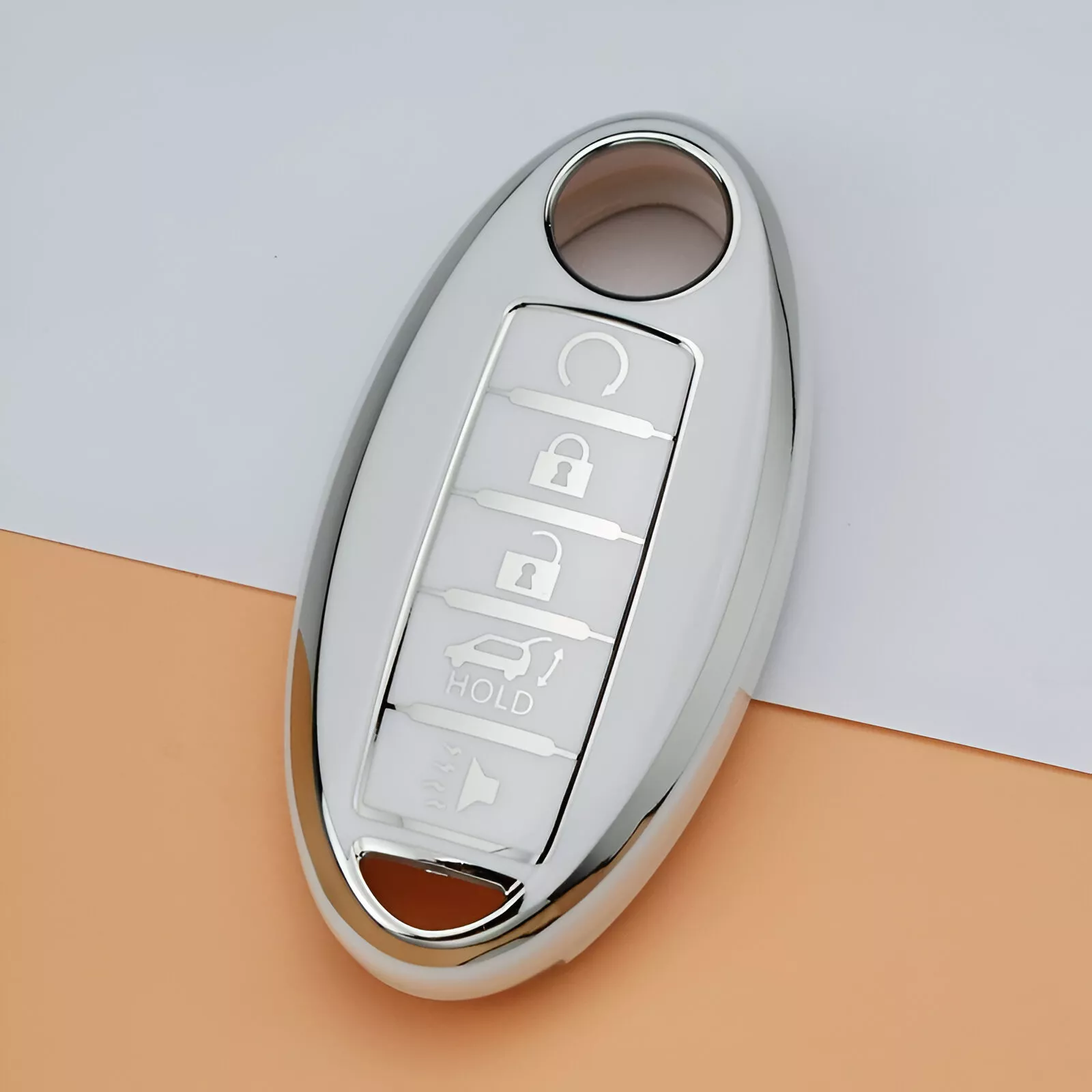 5 button white cover