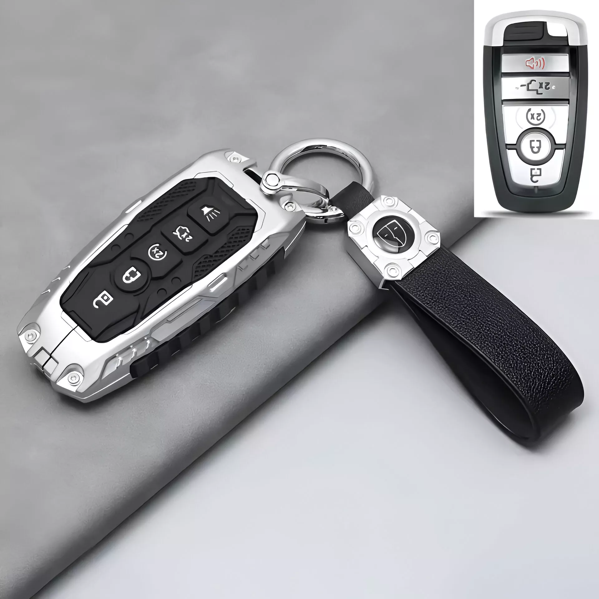 Silver 5 Buttons