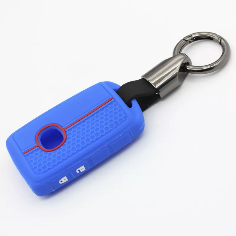2 Button Blue with Black Chain