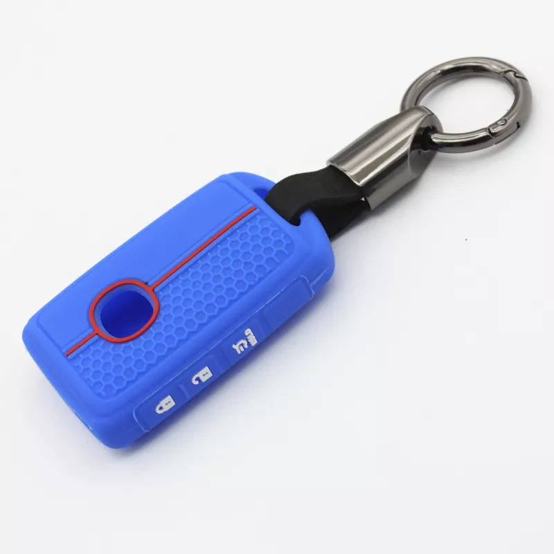 3 Button Blue with Black Chain