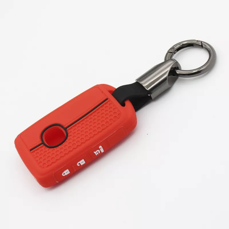 3 Button Red with Black Chain