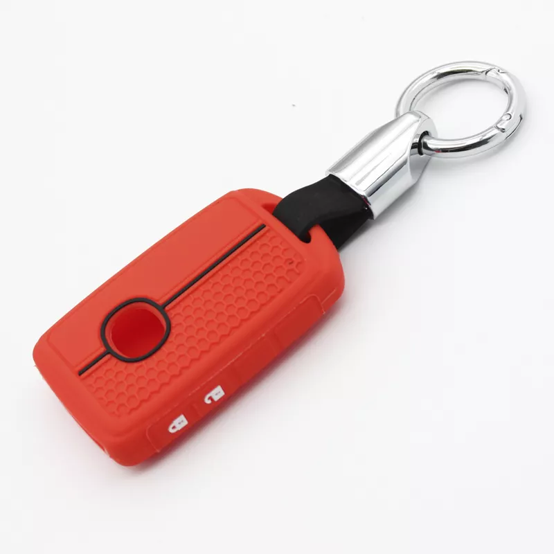 2 Button Red with Silver Chain