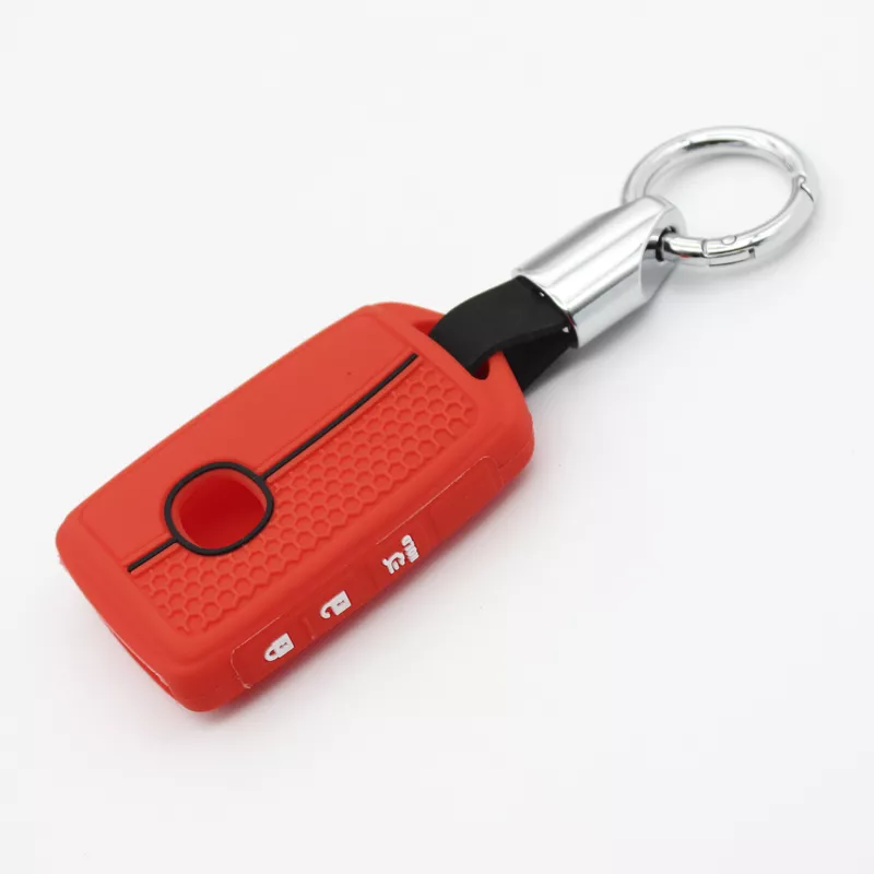 3 Button Red with Silver Chain