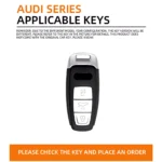 Luxury Metal & Leather Car Key Case for Audi 9 10814 77c4b5