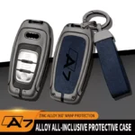 Luxury Metal & Leather Car Key Case for Audi 6 10814 7d7197