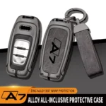 Luxury Metal & Leather Car Key Case for Audi 5 10814 8bddd1