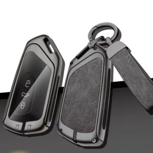 Luxury Metal & Leather Car Key Case for Volkswagen