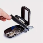 Luxury Cowhide PU Leather Double-Layer Key Case for Mercedes 4 10936 9a686e