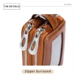 Luxury Cowhide PU Leather Double-Layer Key Case for Mercedes 6 10936 b06a6a