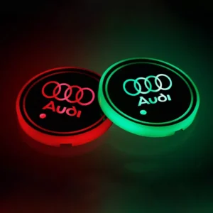 LED Cup Holder Lights for Audi A3 A4 A5 A6 A7 A8 Q3 Q5 Q7 – 7-Color RGB Coaster