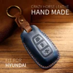 Premium Leather Car Key Cover for Hyundai Elantra, Santa Fe, Kona 5 11019 b0da75