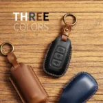 Premium Leather Car Key Cover for Hyundai Elantra, Santa Fe, Kona 6 11019 c0db51