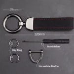 Luxury Suede Leather Keychain for Ford 8 11044 b0cc16