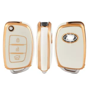 3-Button Soft TPU Car Key Case Cover for Hyundai