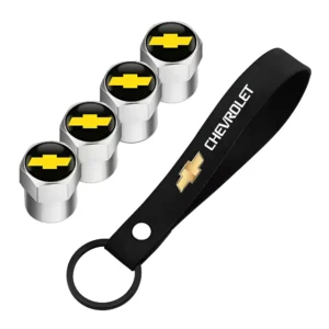 Chevrolet Car Tire Valve Caps & Keychain