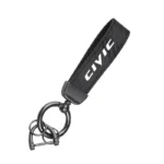 Leather Carbon Fiber Car Keychain Honda 9 11144 04eed6