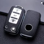 Luxury Leather TPU Key Case for Volkswagen 4 11171 89a9d6