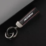 Leather Carbon Fiber Car Keychain Honda 5 11224 16d842