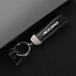 Leather Carbon Fiber Car Keychain Honda 6 11224 8756f8
