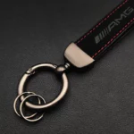 Luxury Suede Leather Mercedes-Benz AMG Keychain 6 11236 dc9af0