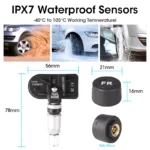 USB Android TPMS Tire Pressure Monitoring System for Toyota, Ford, Honda 6 1157 1050d2