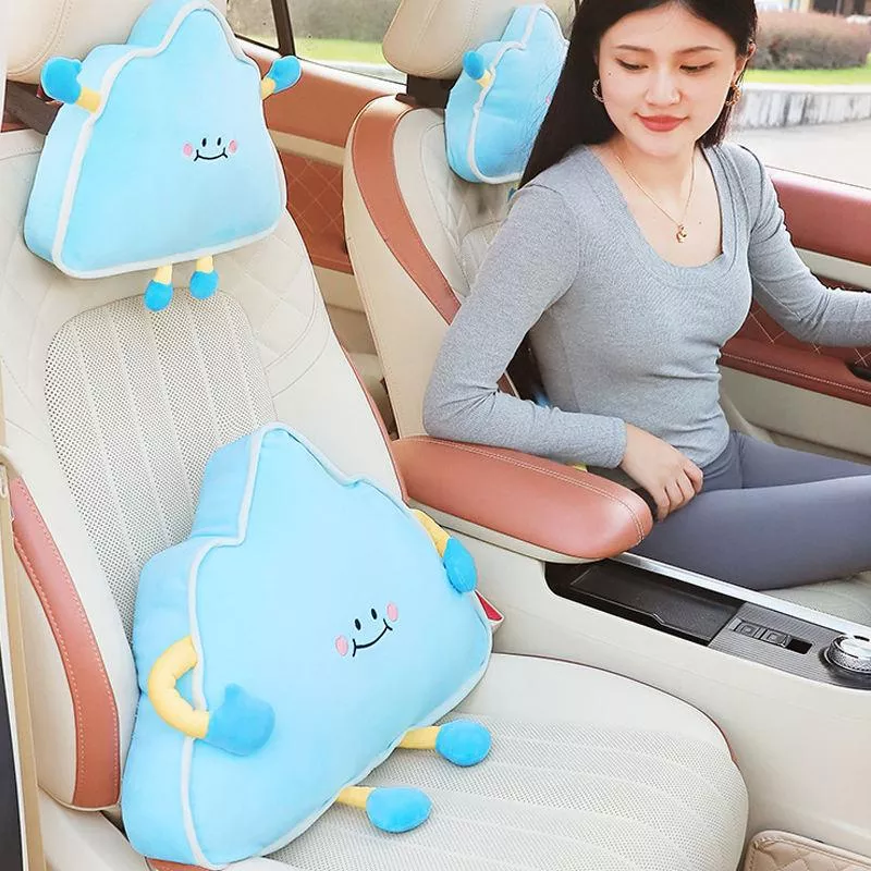 Cute Neck & Lumbar Support Pillow for Toyota, Honda, Ford