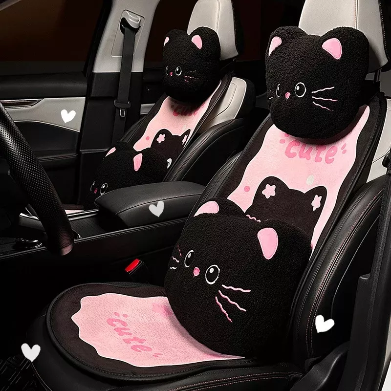 Plush Cute Animal Headrest and Lumbar Support Pillow for Lexus