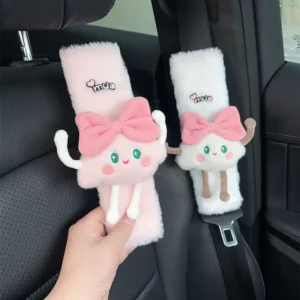 Soft Fur Shoulder Seatbelt Pads for Toyota, Honda, BMW