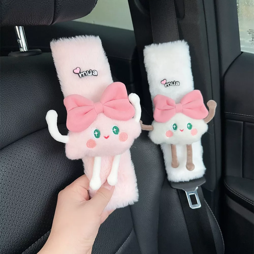 12077-5f2e77.webp Soft Fur Shoulder Seatbelt Pads for Toyota, Honda, BMW