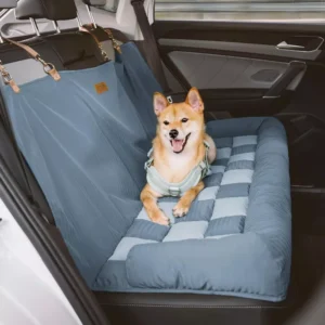 Luxury Faux Leather Dog Car Seat Booster for Mazda, BMW & Audi